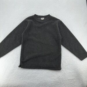 L.L. BEAN LIGHTWEIGHT FLEECE‎ Pullover SWEATSHIRT DARK GREY Fits Like Small
